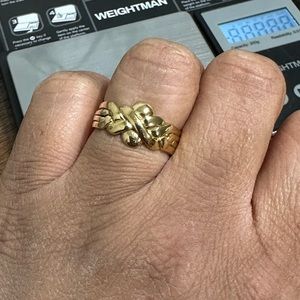 SOLD!!!18karat Real gold puzzle ring
